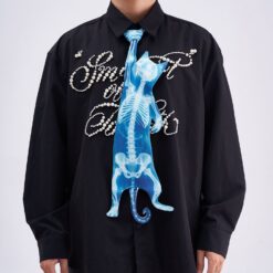 Alternative view of Animals Ties X-ray Cat Tie, Vintage Tie, Novelty Tie, Tie Accessories Holiday Gift, Tie Gift, Tie Accessories