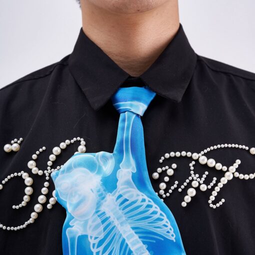 Animals Ties X-ray Monkey Tie, Vintage Tie, Novelty Tie, Tie Accessories Holiday Gift, Tie Gift, Tie Accessories - Image 2