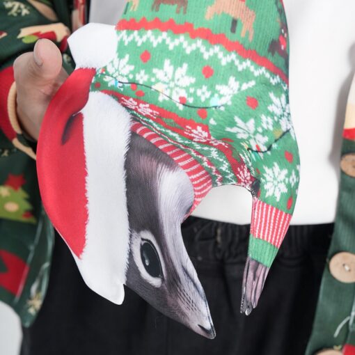 Christmas Novelty Animals Tie - Squirrel Design in Ugly Sweater - Funny Holiday Gift for Men - Image 6