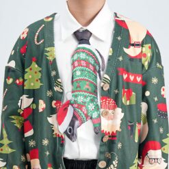 Christmas Novelty Animals Tie - Squirrel Design in Ugly Sweater - Funny Holiday Gift for Men