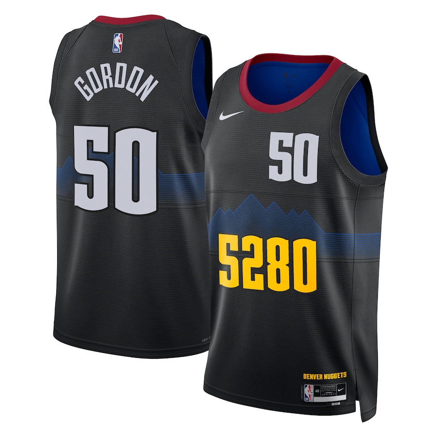 Aaron Gordon 50 Denver Nuggets 2023/24 City Edition Swingman Jersey - Black - JS656 