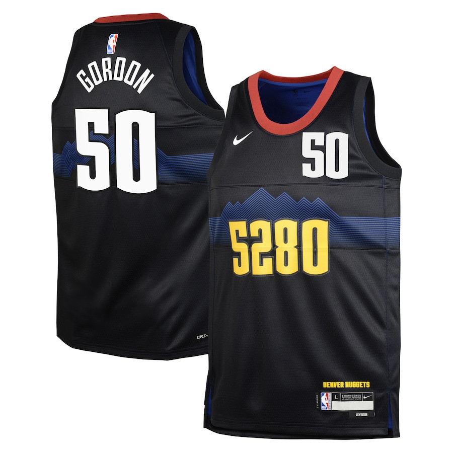 Aaron Gordon 50 Denver Nuggets 2023/24 City Edition Swingman YOUTH Jersey - Black - JS591 