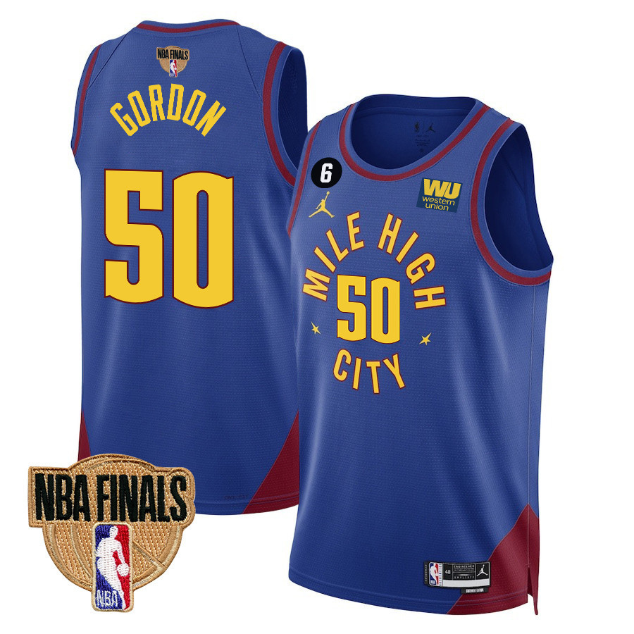 Aaron Gordon 50 Denver Nuggets Final Champions 2023 Swingman YOUTH Jersey - Blue - JS774 