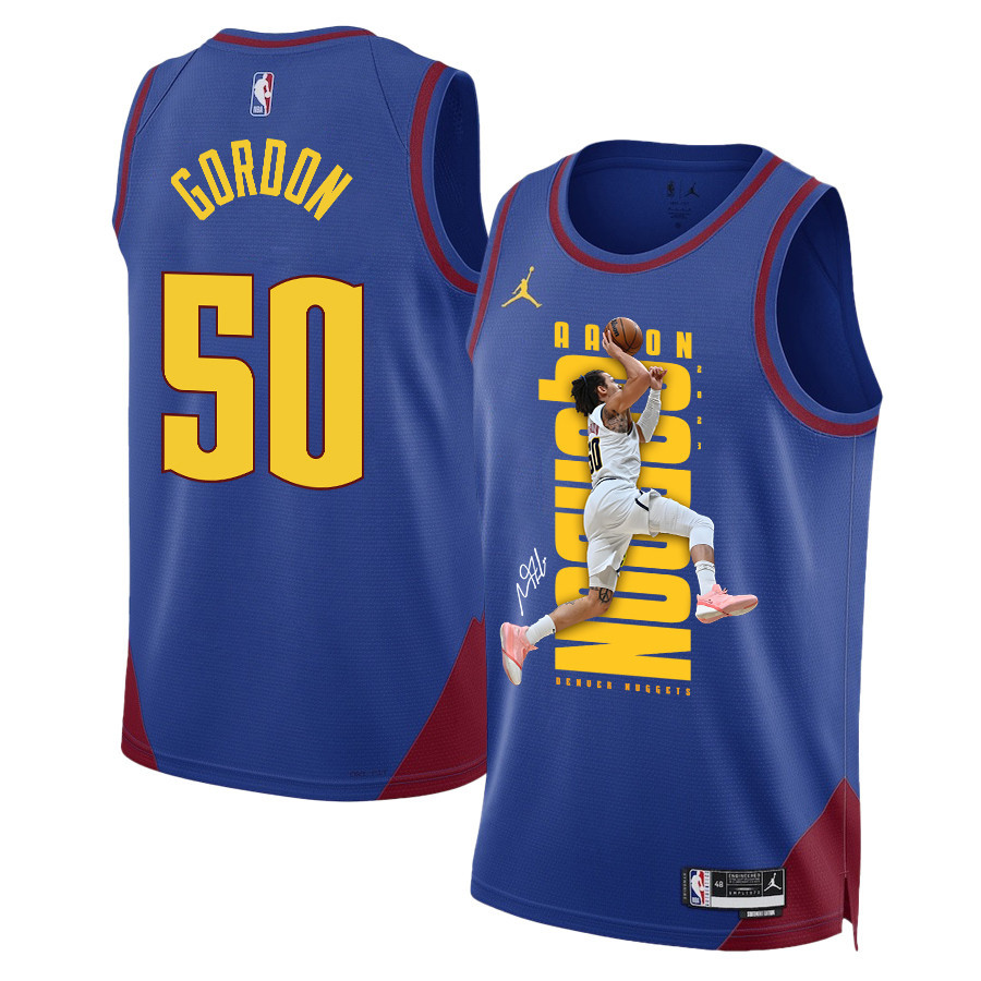 Aaron Gordon 50 Denver Nuggets Slamming Skills 2023 NBA Champions Swingman Jersey - Blue - JS376 