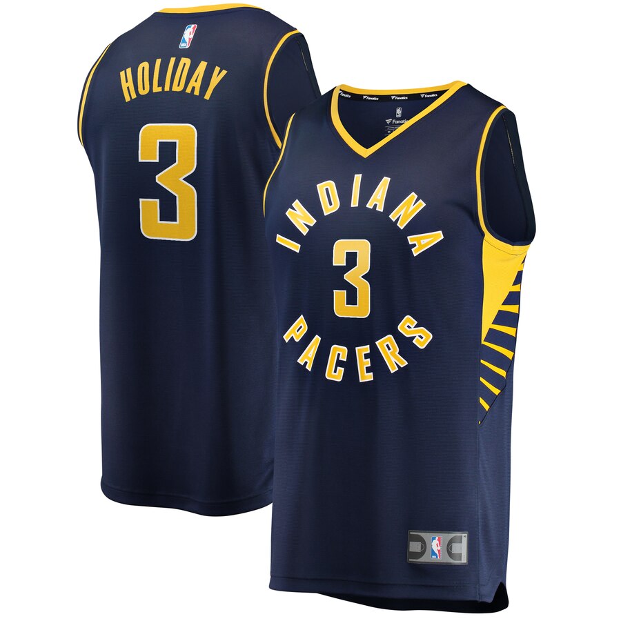 Aaron Holiday Indiana Pacers Fanatics Branded Youth Fast Break Replica Player Jersey - Icon Edition - Navy