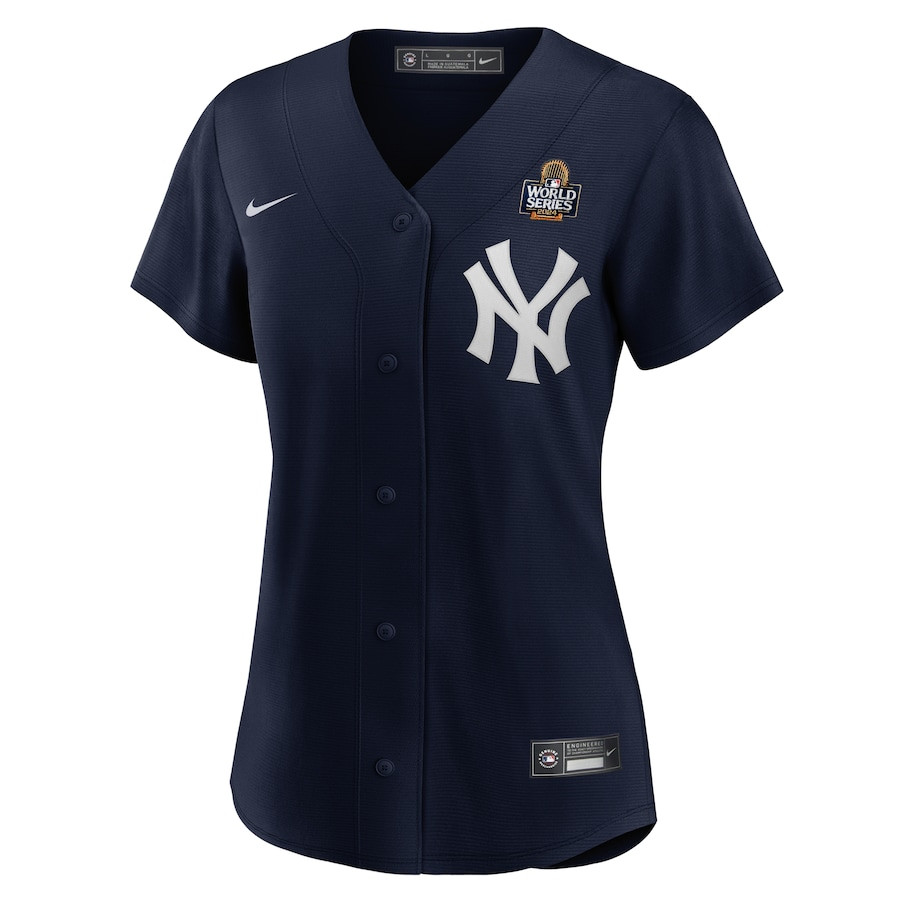 Alternative view of Aaron Judge 99 New York Yankees Women's 2024 World Series Player Jersey - Navy 