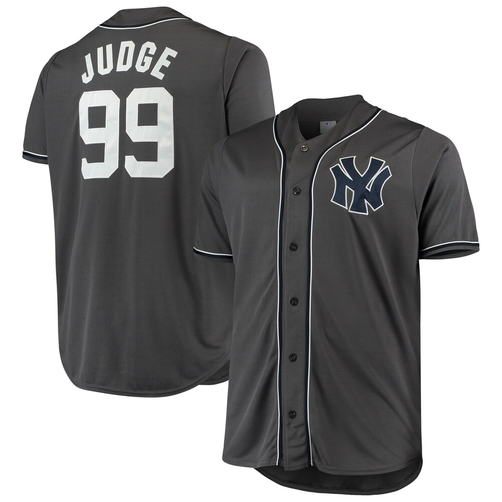 Aaron Judge New York Yankees Big & Tall Fashion Player Jersey - Charcoal