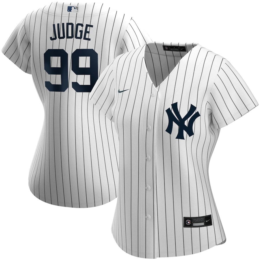 Aaron Judge New York Yankees Women's Home 2020 Replica Player Name Jersey ÃƒÂ¢Ã¢â€šÂ¬Ã¢â‚¬Å“ White