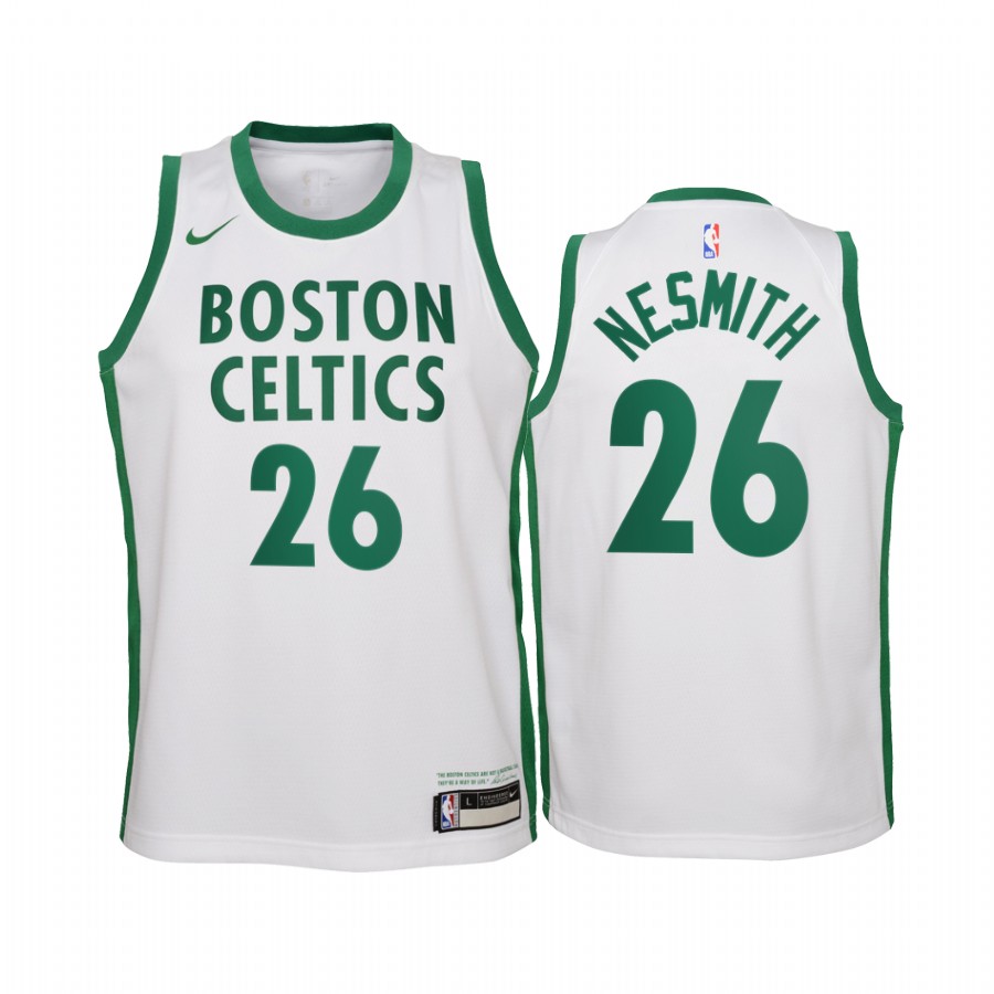 Aaron Nesmith Boston Celtics 2020-21 City White Youth Jersey - New Uniform