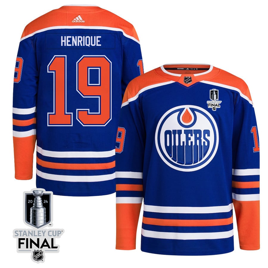 Adam Henrique 19 Edmonton Oilers 2024 STANLEY CUP Final Home Primegreen Jersey - Men, Royal - JS597 