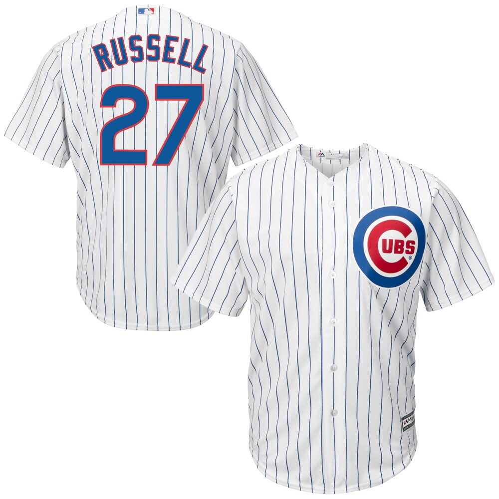 Addison Russell Chicago Cubs Majestic Official Cool Base Player Jersey - White