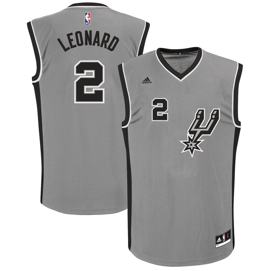 Adidas Kawhi Leonard San Antonio Spurs Alternate Replica Jersey - Gray