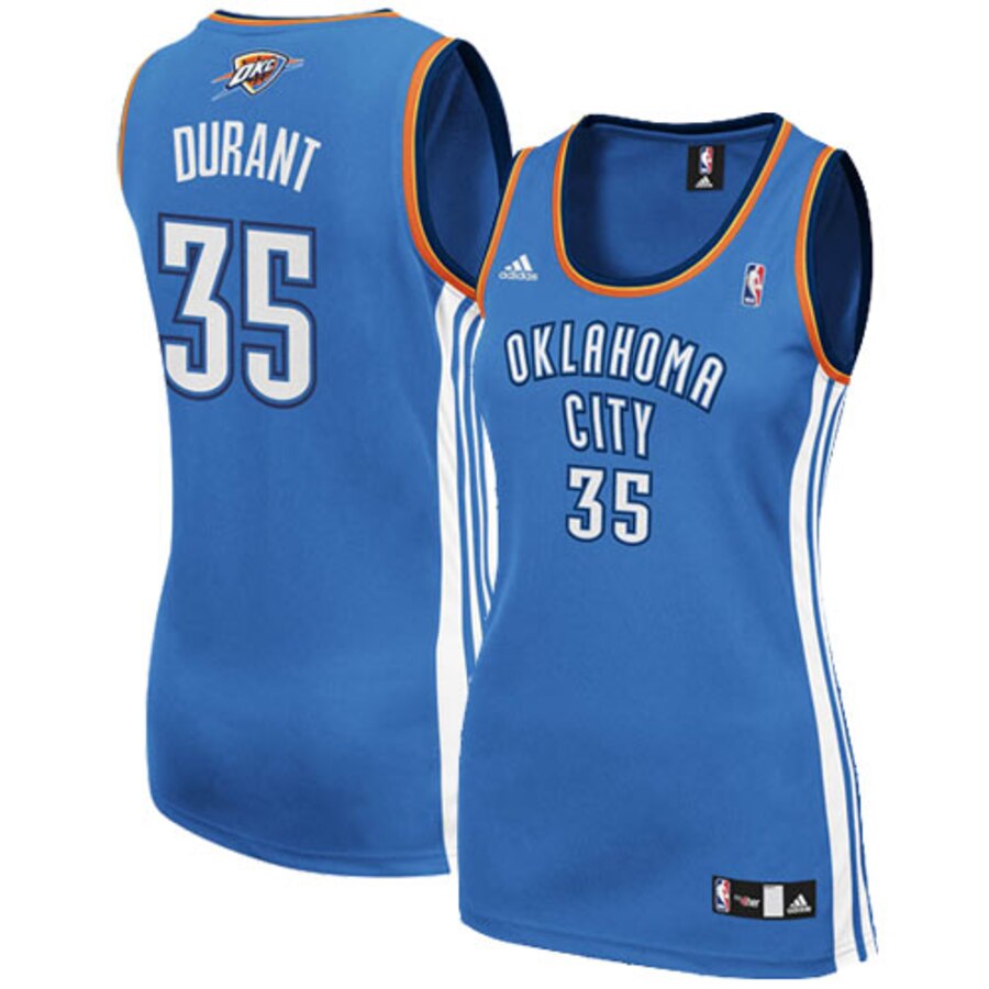 Adidas Kevin Durant Oklahoma City Thunder Women's Replica Jersey - Light Blue