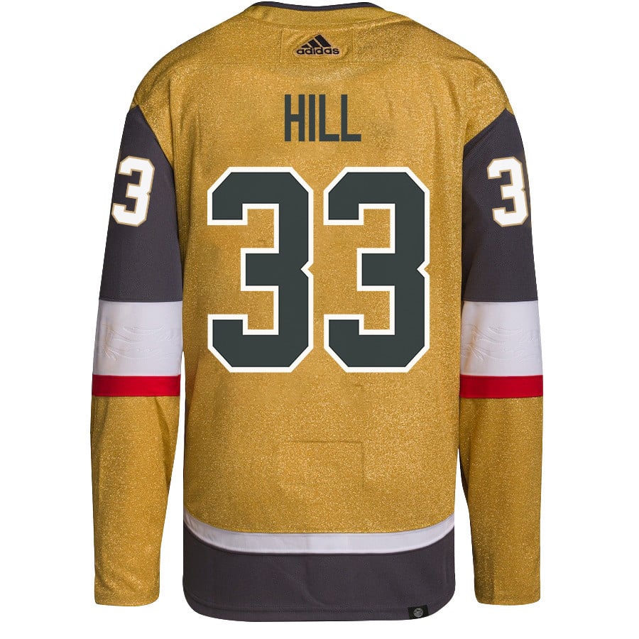 Alternative view of Adin Hill 33 Vegas Golden Knights Stanley Cup 2023 Champions Patch Home Breakaway Men Jersey - Gold - JS569 