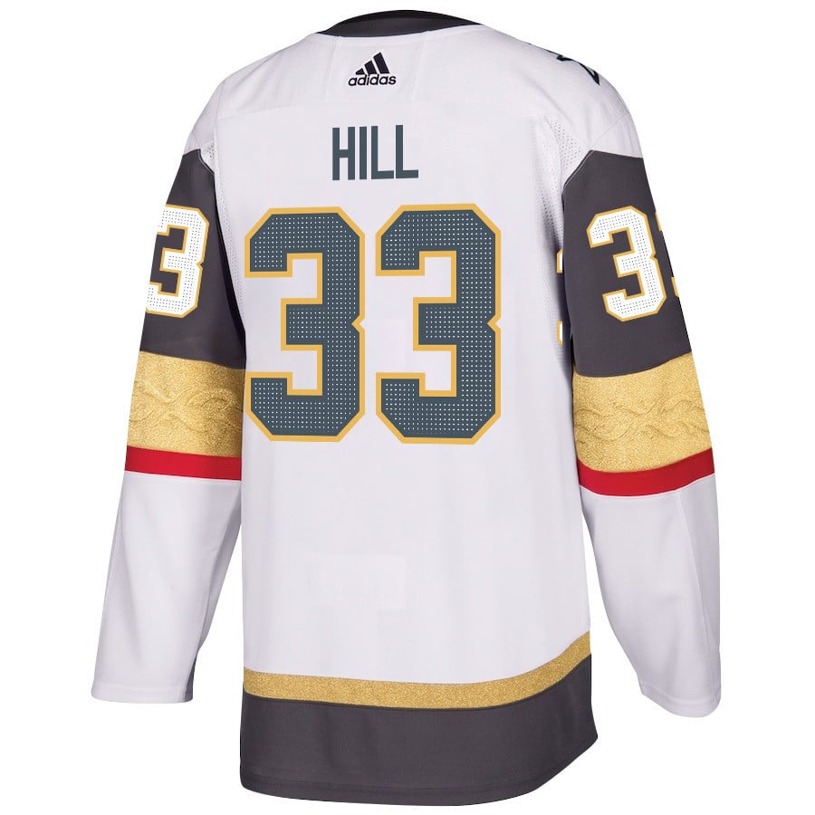 Alternative view of Adin Hill 33 Vegas Golden Knights Stanley Cup 2023 Final Patch Away Breakaway Men Jersey - White - JS193 
