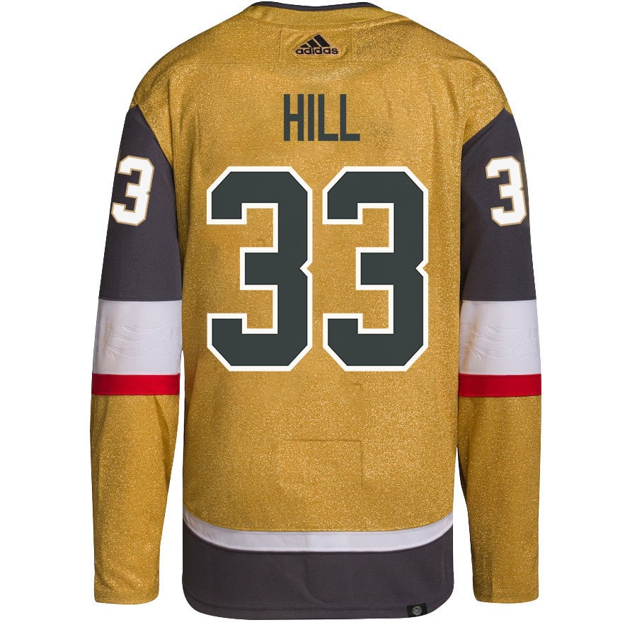 Alternative view of Adin Hill 33 Vegas Golden Knights Stanley Cup 2023 Final Patch Home Breakaway Men Jersey - Gold - JS841 