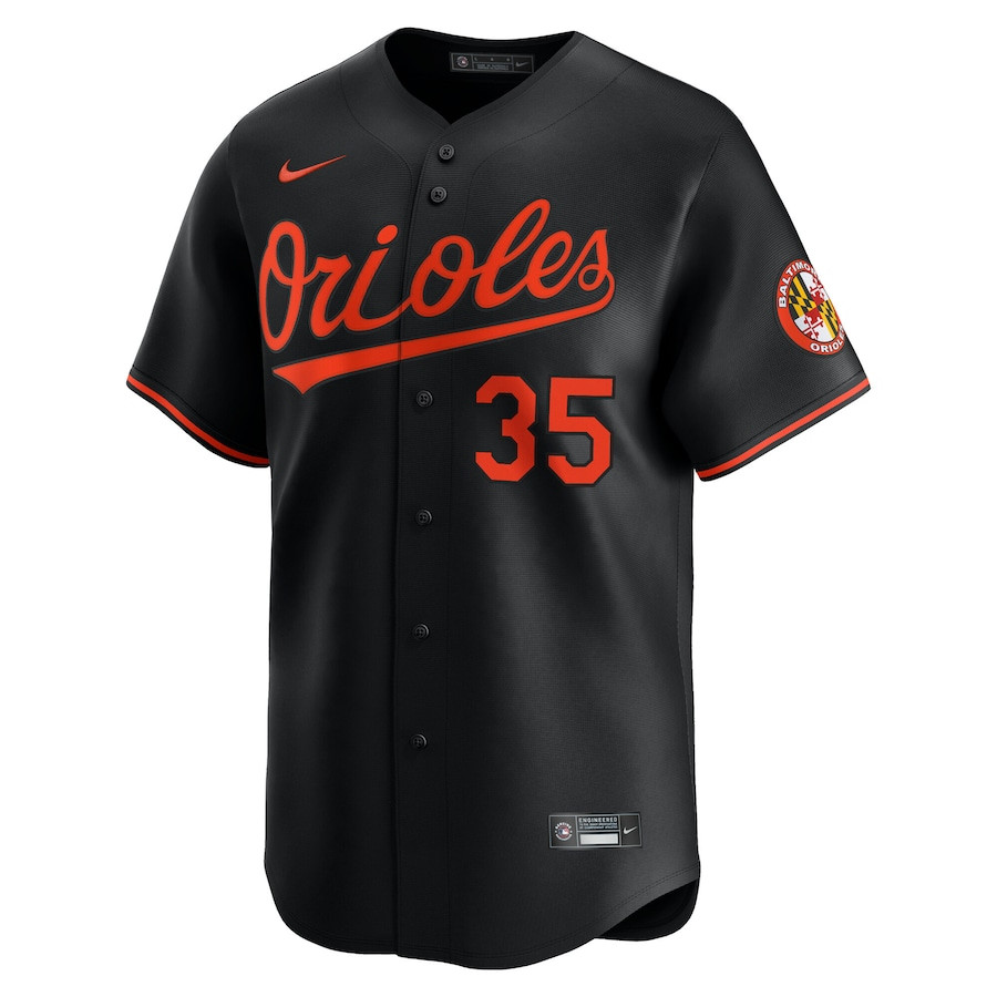 Alternative view of Adley Rutschman 35 Baltimore Orioles Alternate Limited Player Men Jersey - Black