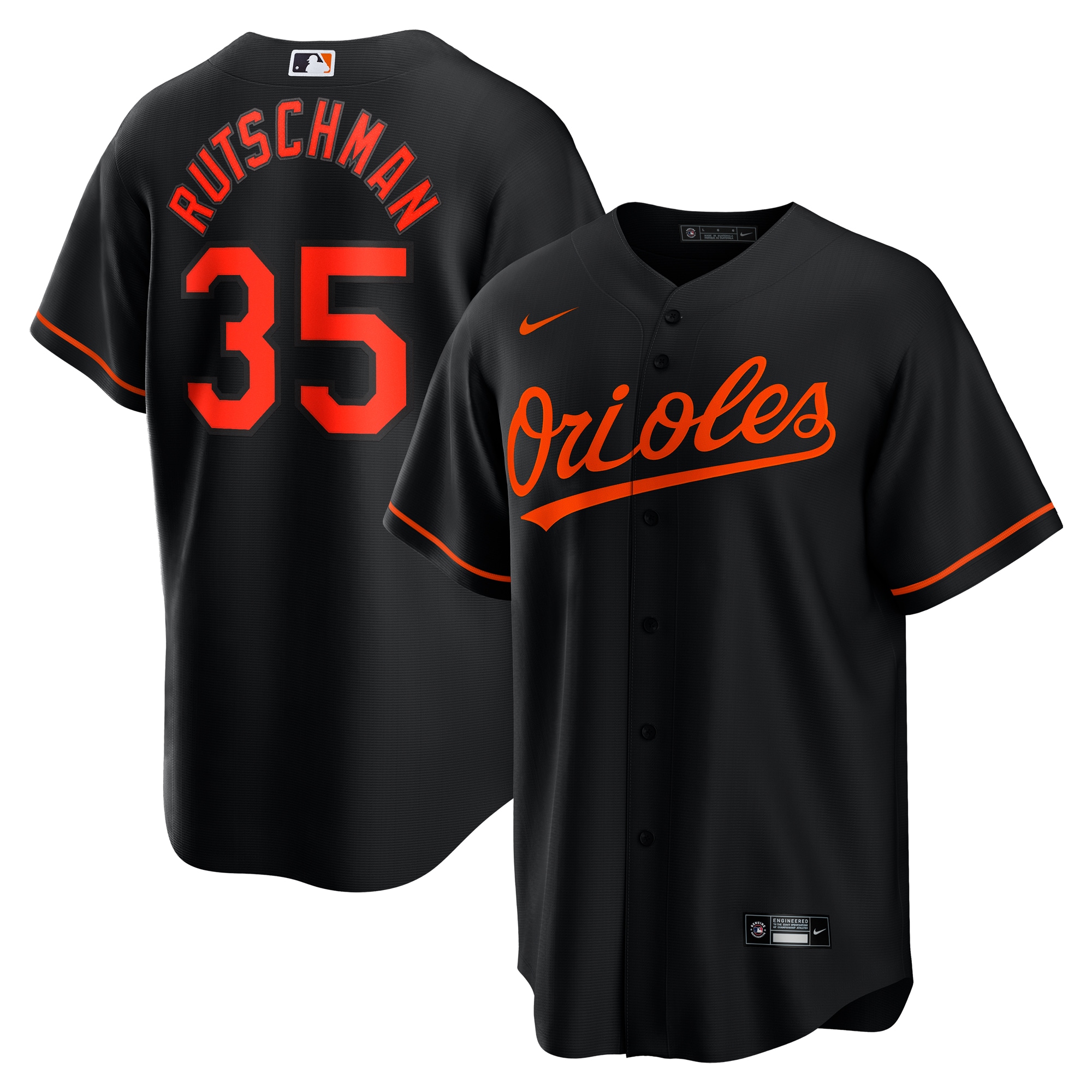 Adley Rutschman Baltimore Orioles Alternate Replica Player Jersey - Black