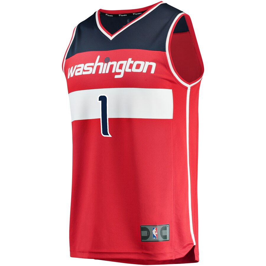 Alternative view of Admiral Schofield Washington Wizards Fanatics Branded Fast Break Replica Jersey Red - Icon Edition