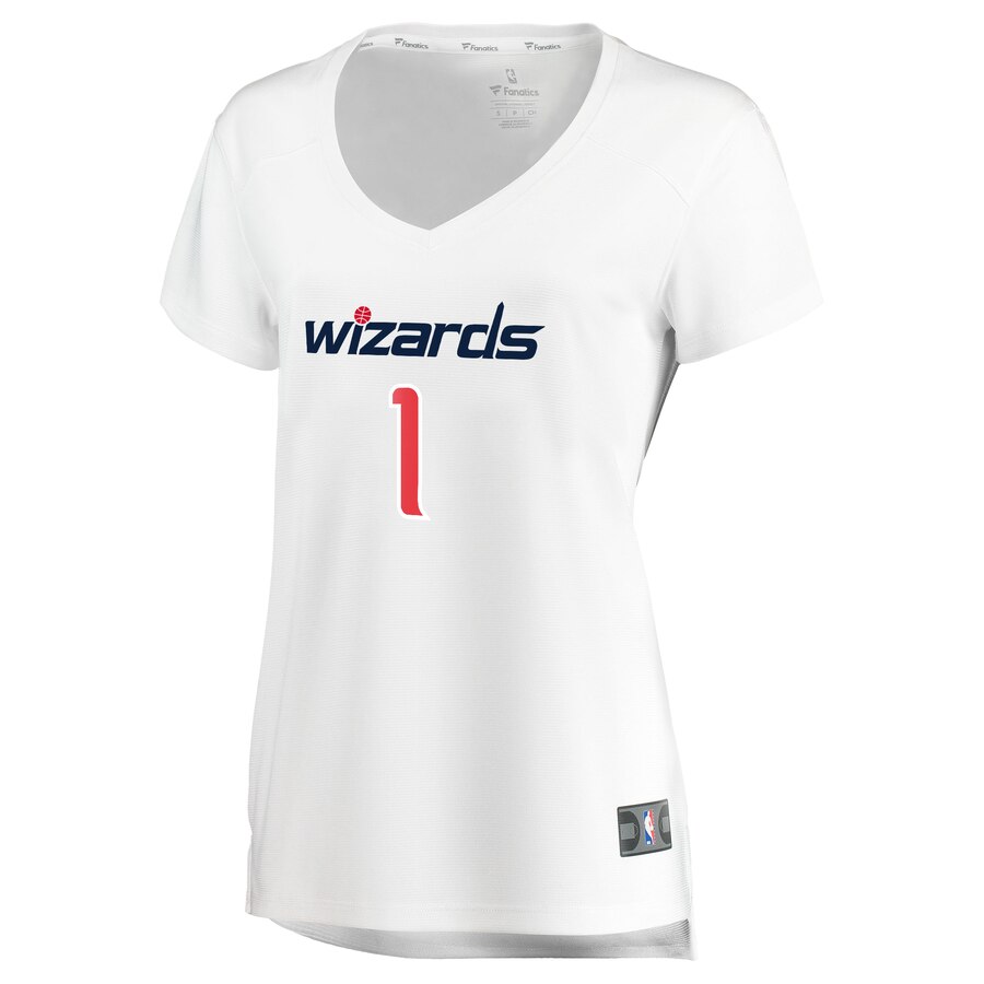 Alternative view of Admiral Schofield Washington Wizards Fanatics Branded Women's Fast Break Replica Jersey White - Association Edition