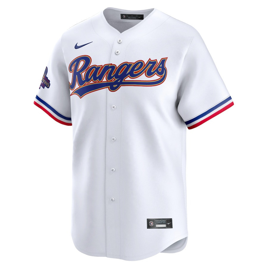 Alternative view of Adolis Garcia 53 Texas Rangers 2024 Gold Collection Limited Jersey - White - JS890 