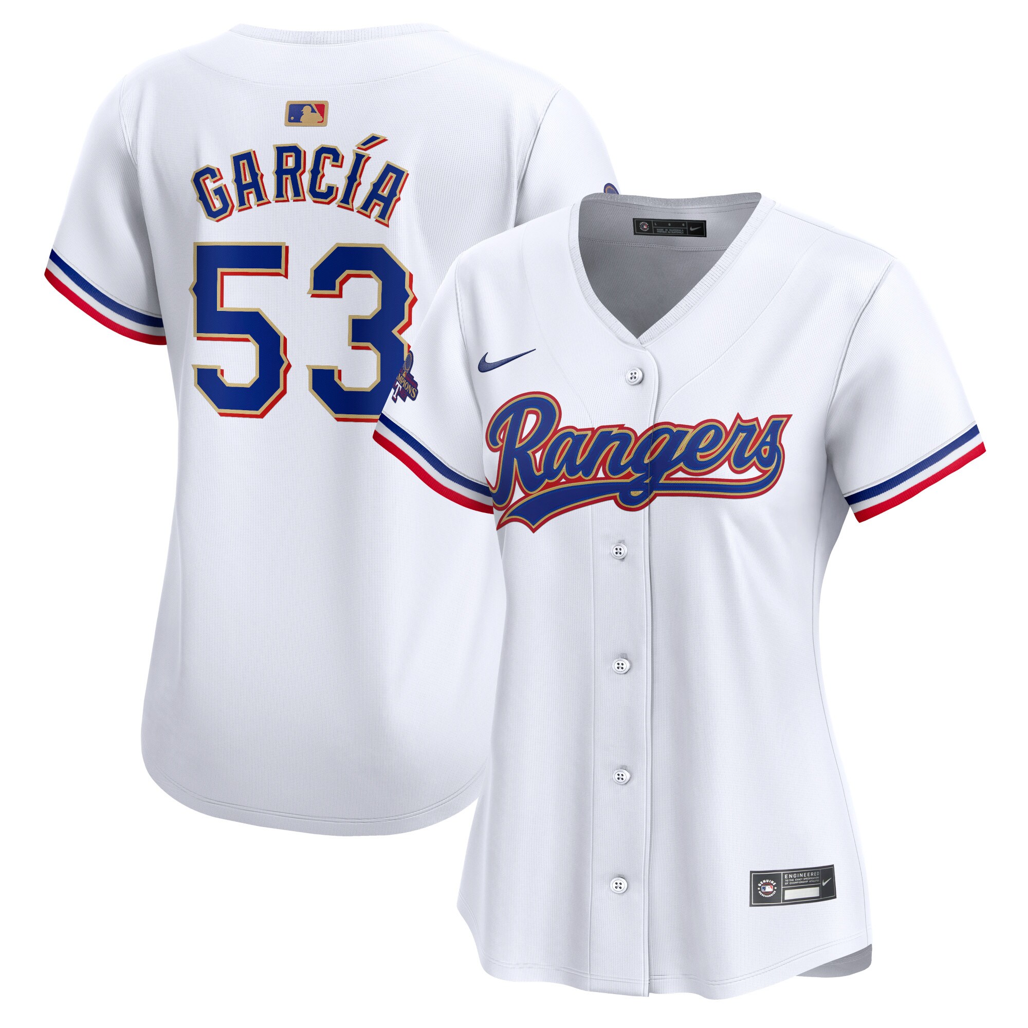 Adolis Garcia Texas Rangers Women's 2024 Gold Collection Limited Player JerseyÃƒâ€šÃ‚Â ÃƒÂ¢Ã¢â€šÂ¬Ã¢â‚¬Å“ White