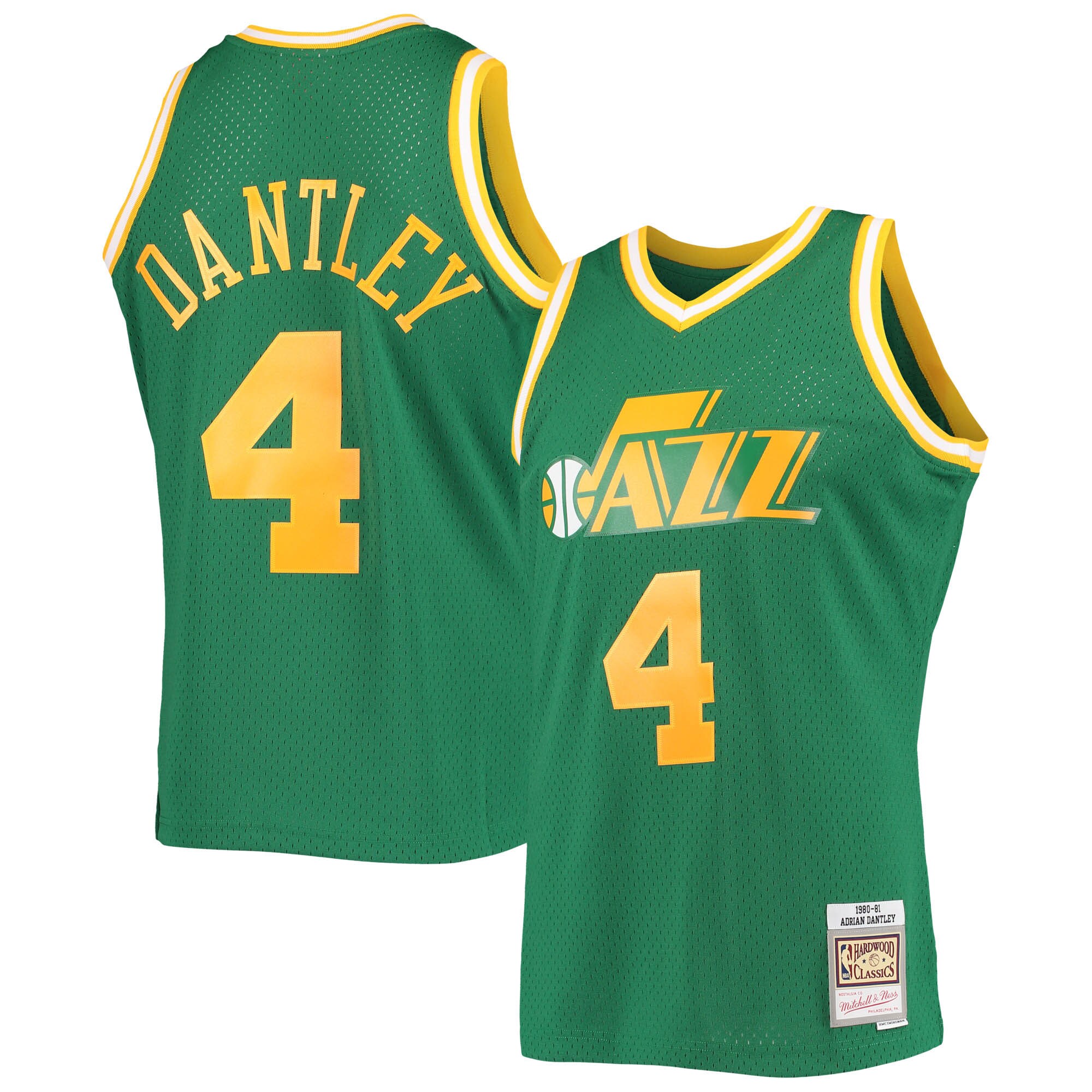 Alternative view of Adrian Dantley Utah Jazz Mitchell & Ness 1980-81 Hardwood Classics Swingman Jersey - Green