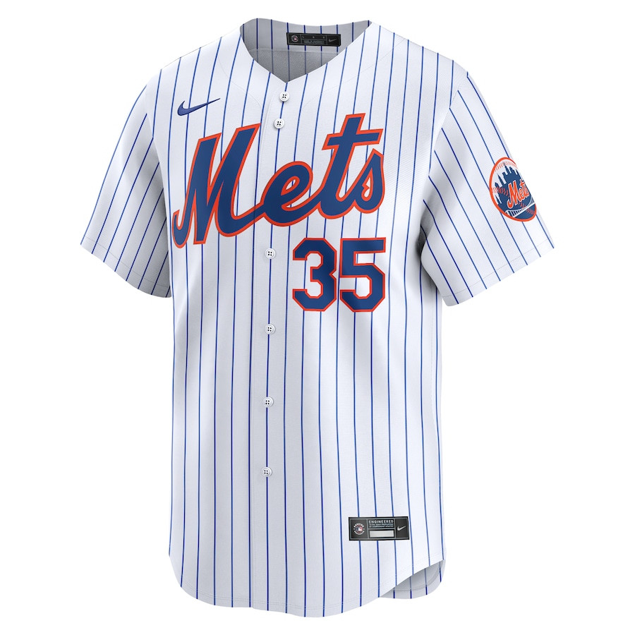Alternative view of Adrian Houser 35 New York Mets Home Limited Men Jersey - White 