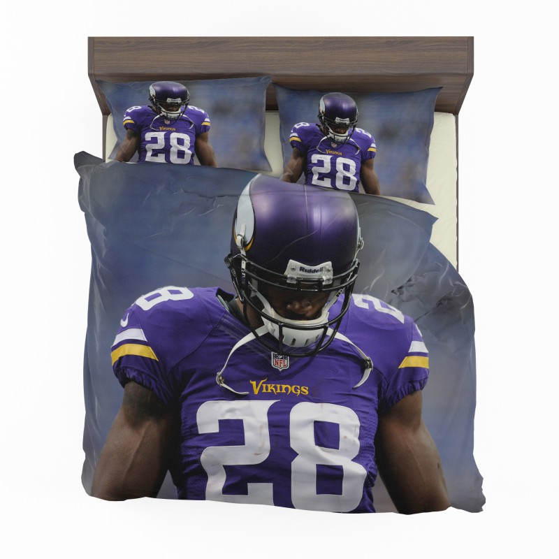 Adrian Peterson Minnesota Vikings American Football Bedding Set - Custom Bedding Set