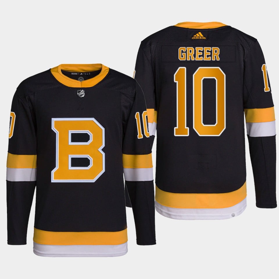 A.J. Greer 10 Boston Bruins Black Jersey Alternate - JS367 