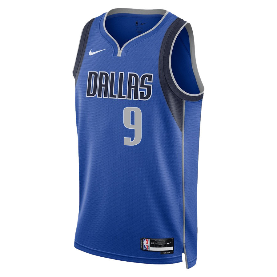 Alternative view of A.J. Lawson 9 Dallas Mavericks 2024 FINALS PATCH Swingman Jersey - Icon Edition - Blue - JS889 