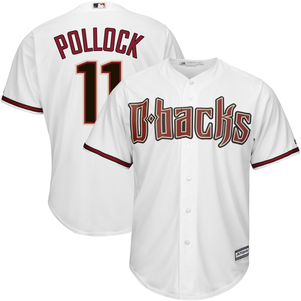 Aj Pollock Arizona Diamondbacks Majestic Official Cool Base Player Jersey - White/sedona Red