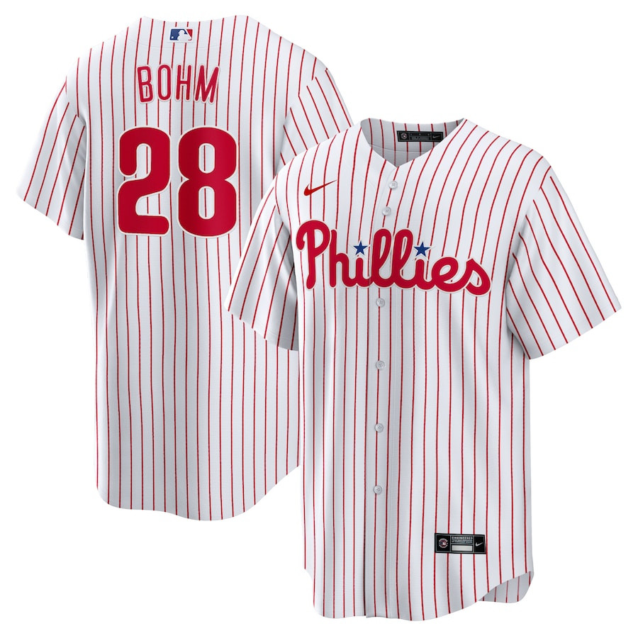 Alec Bohm 28 Philadelphia Phillies Men Jersey - White 