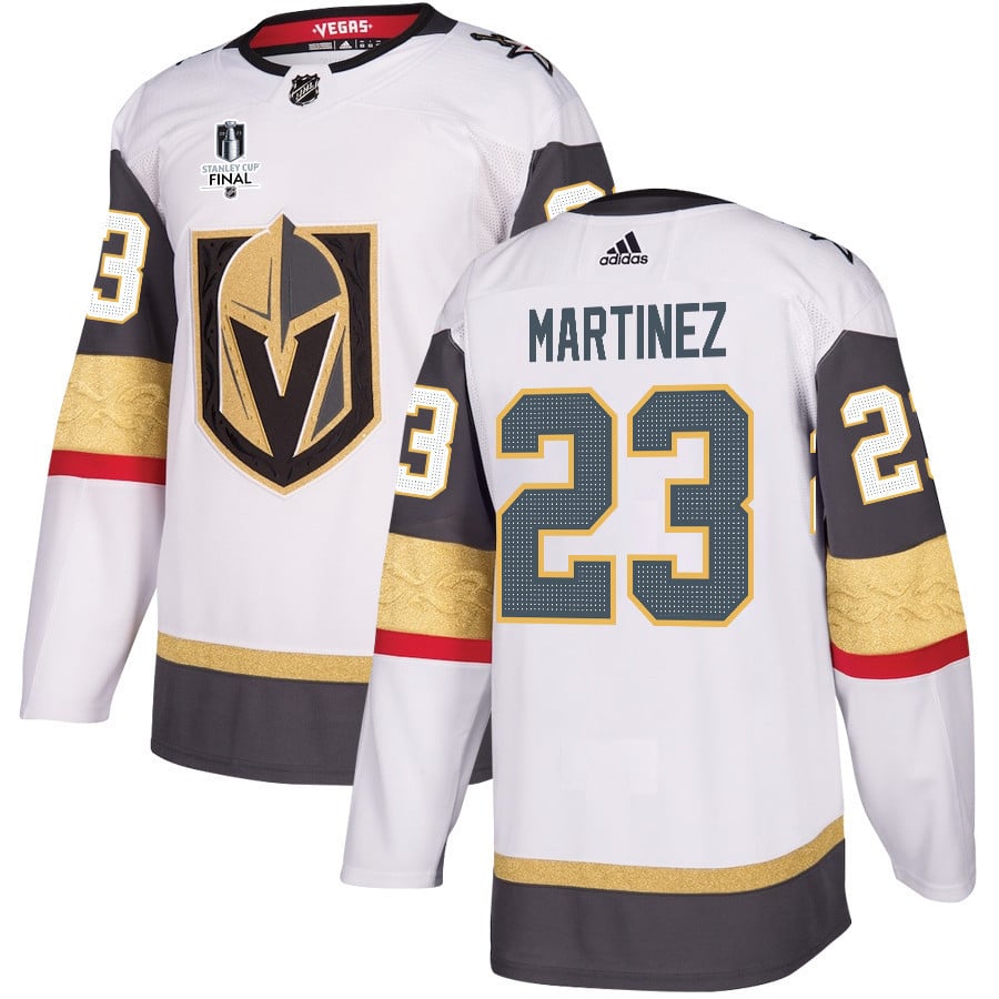 Alec Martinez 23 Vegas Golden Knights Stanley Cup 2023 Final Patch Away Breakaway Men Jersey - White - JS269 