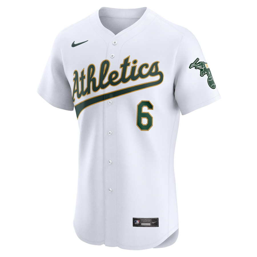 Alternative view of Aledmys Diaz 6 Oakland Athletics Home Elite Player Men Jersey - White 