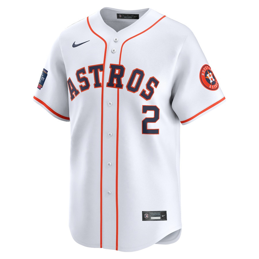 Alternative view of Alex Bregman 2 Houston Astros 2024 MLB World Tour Mexico City Series Home Limited Jersey - White 
