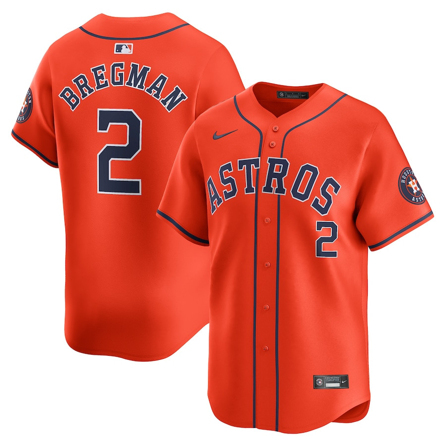 Alex Bregman 2 Houston Astros Alternate Limited Men Jersey - Orange 
