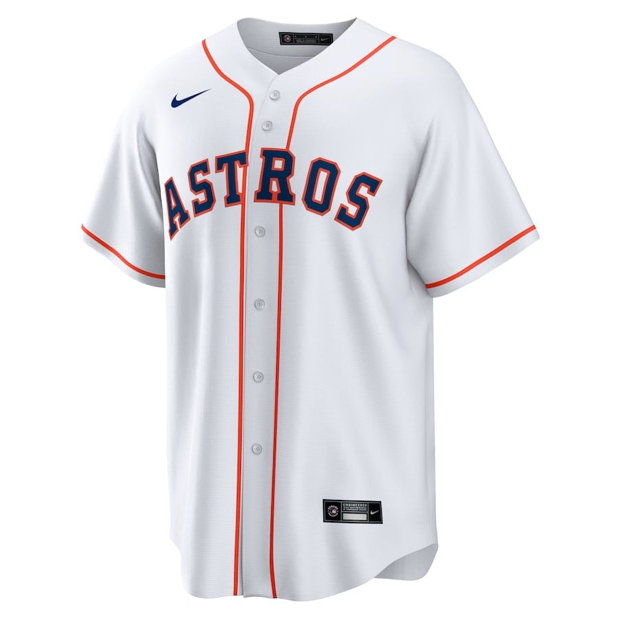 Alternative view of Alex Bregman 2 Houston Astros Home Men Jersey - White