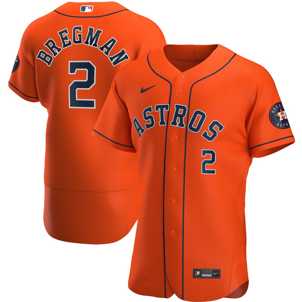 Alex Bregman Houston Astros Alternate 2020 Player Jersey - Orange