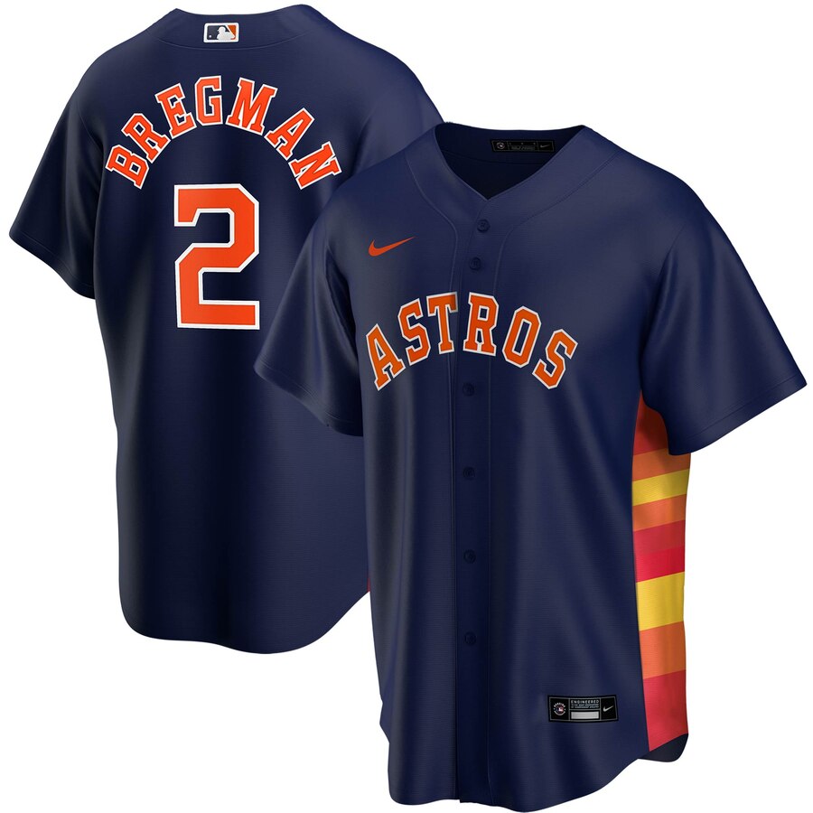 Alex Bregman Houston Astros Alternate 2020 Replica Player Jersey ÃƒÂ¢Ã¢â€šÂ¬Ã¢â‚¬Å“ Navy