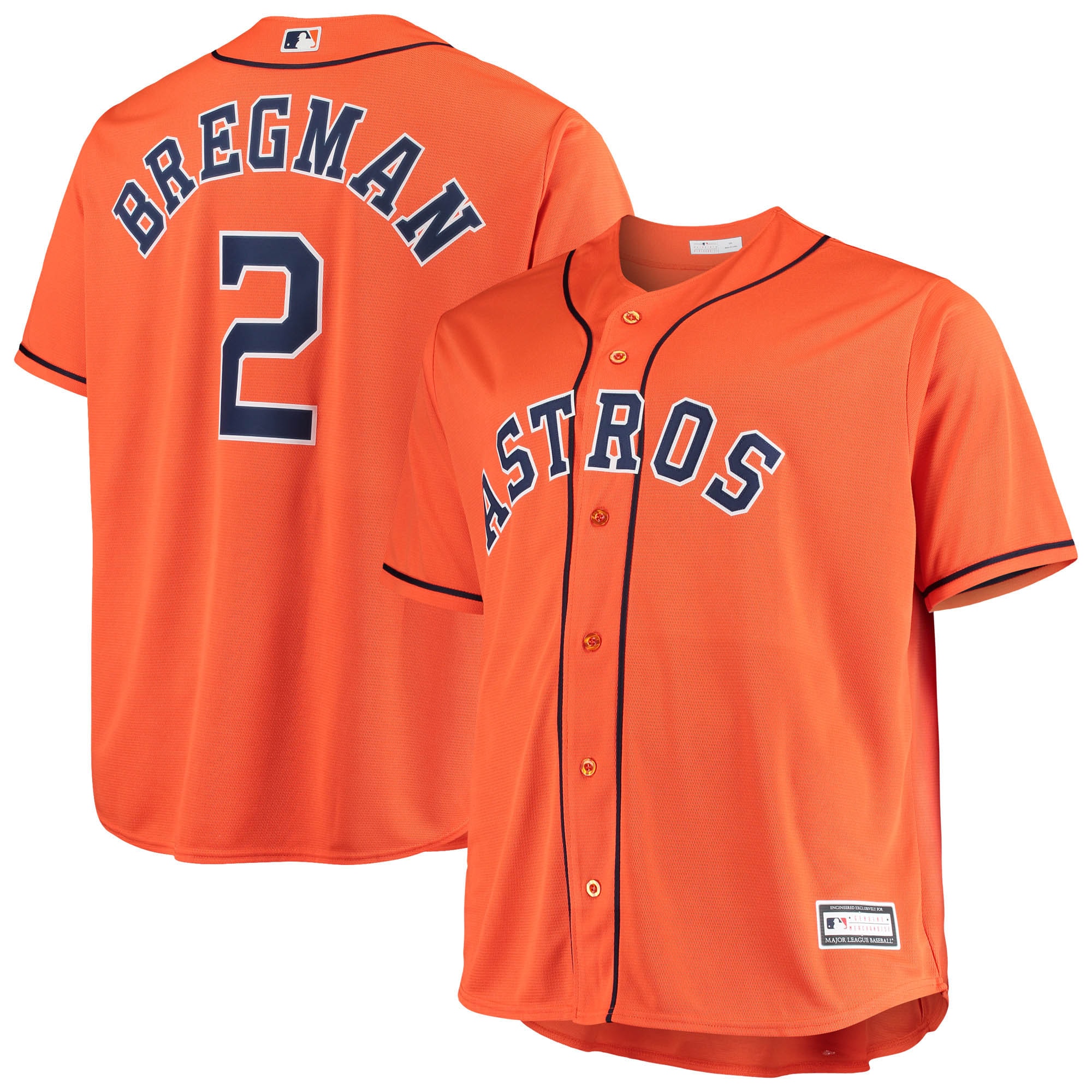Alex Bregman Houston Astros Majestic Big & Tall Replica Player Jersey - Orange