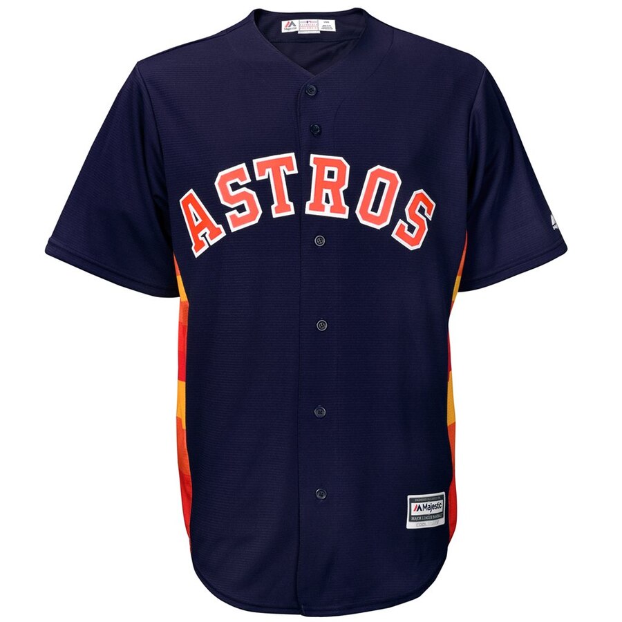 Alternative view of Alex Bregman Houston Astros Majestic Big And Tall Cool Base Player Jersey - Navy