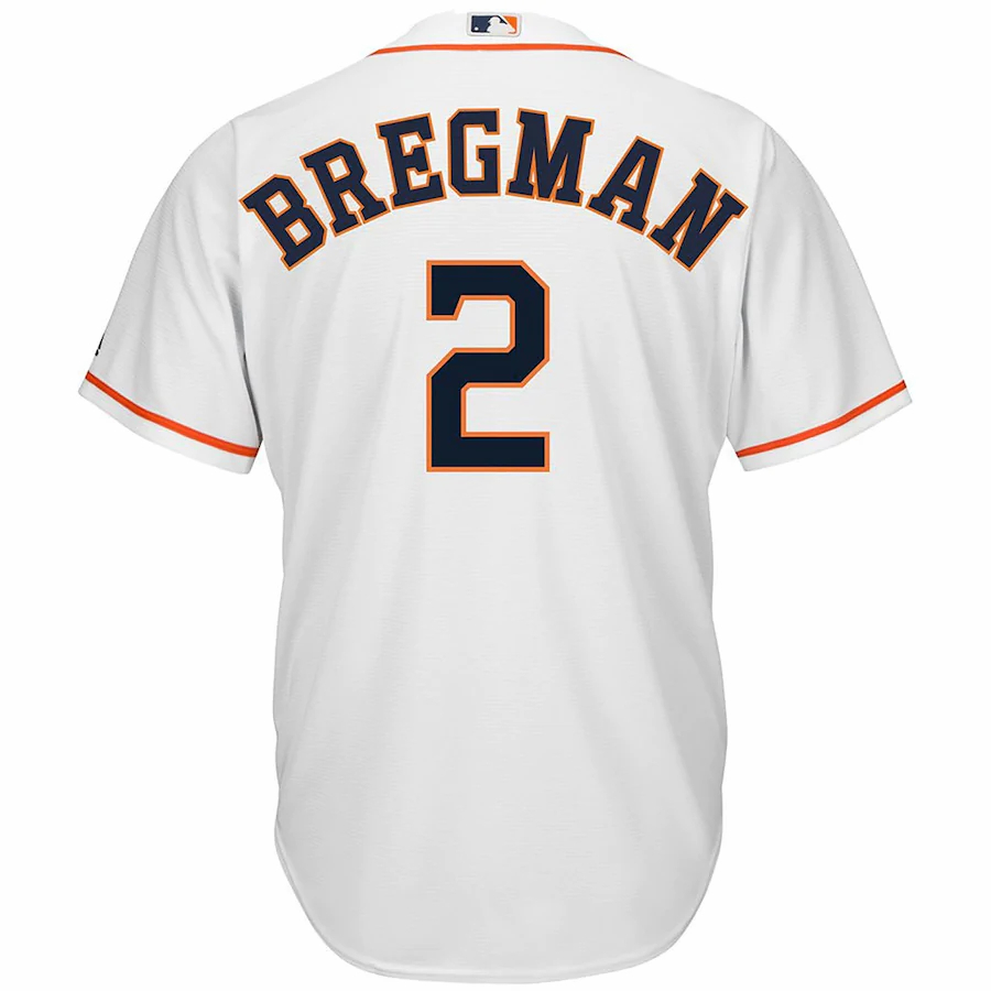 Alternative view of Alex Bregman Houston Astros Majestic Big And Tall Cool Base Player Jersey - White