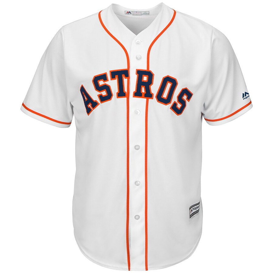 Alternative view of Alex Bregman Houston Astros Majestic Home Official Cool Base Player Replica Jersey - White