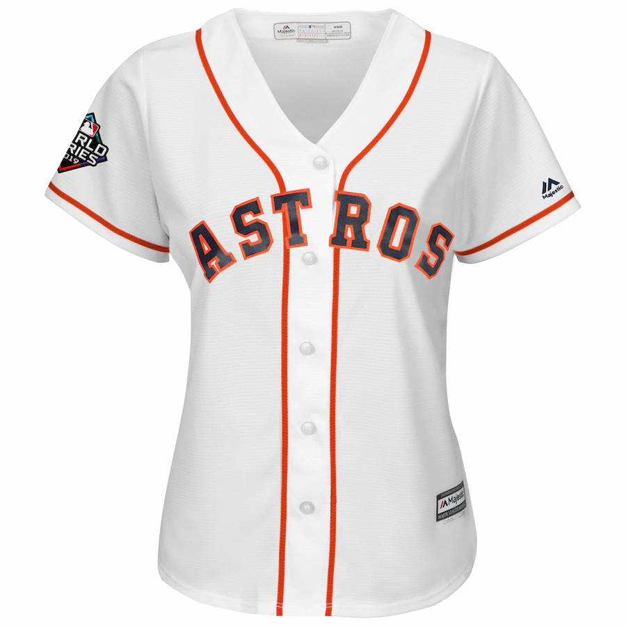 Alternative view of Alex Bregman Houston Astros Majestic Women's 2019 World Series Bound Official Cool Base Player Jersey - White