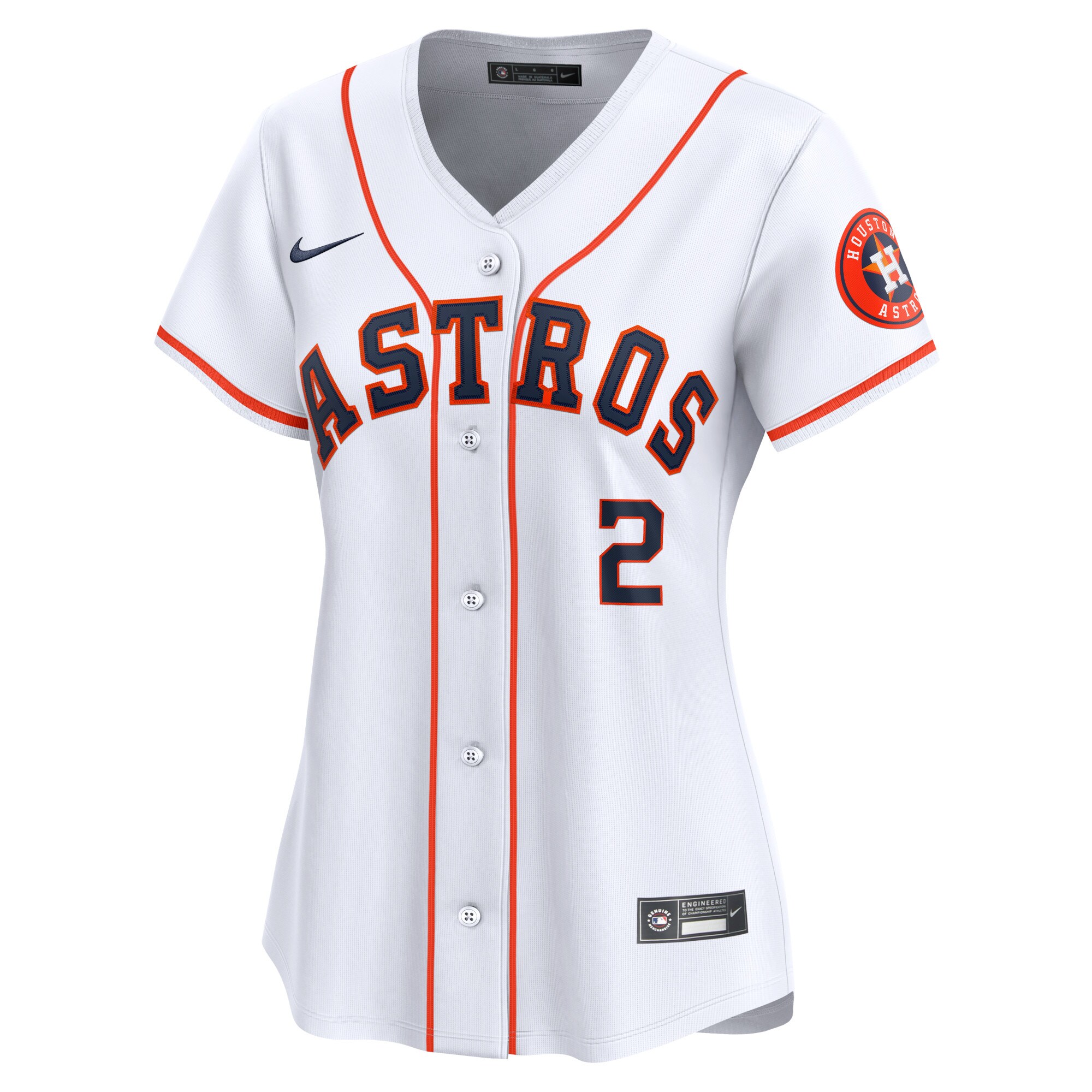 Alternative view of Alex Bregman Houston Astros Women's Home Limited Player Jersey - White