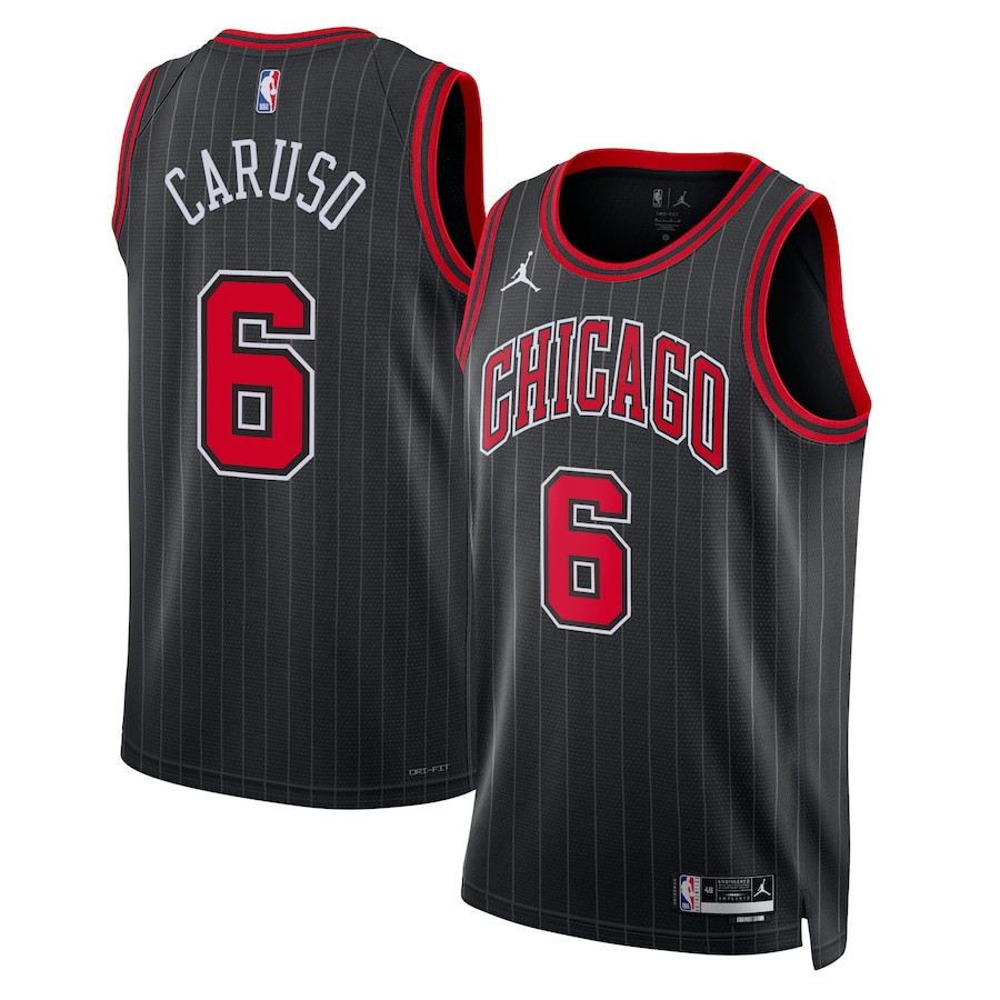 Alex Caruso 6 Chicago Bulls Unisex Swingman Jersey - Statement Edition - Black - JS944 