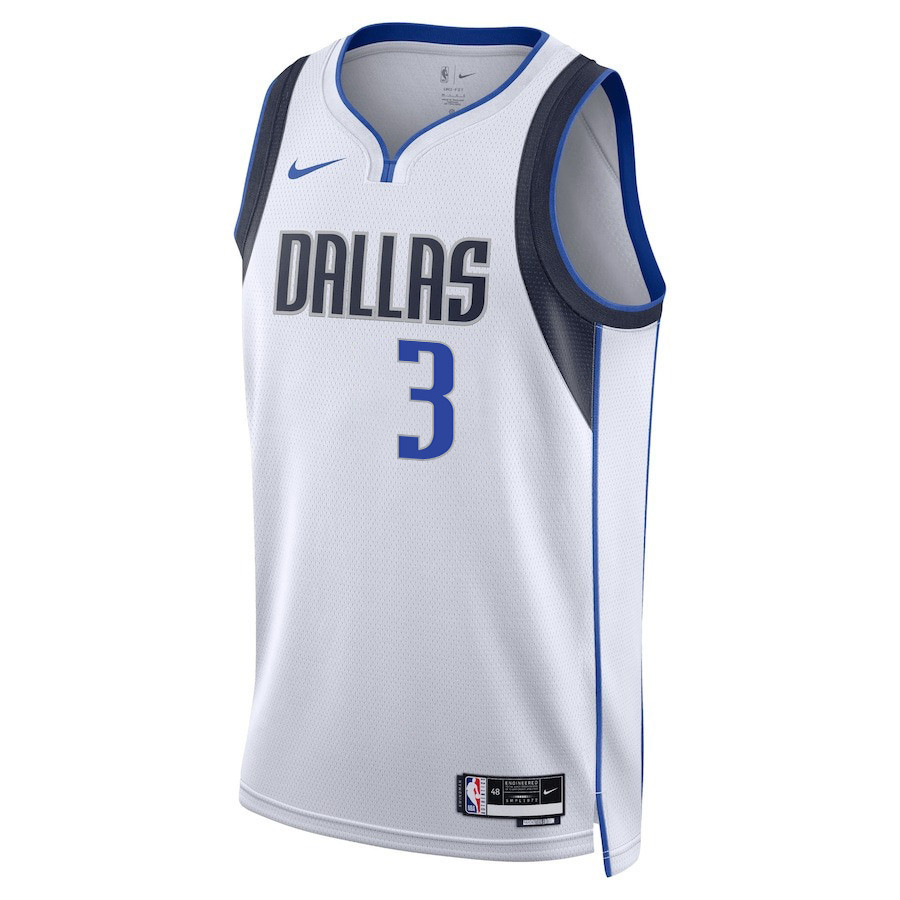 Alternative view of Alex Fudge 3 Dallas Mavericks 2024 FINALS PATCH Swingman Jersey - Association Edition - White - JS149 