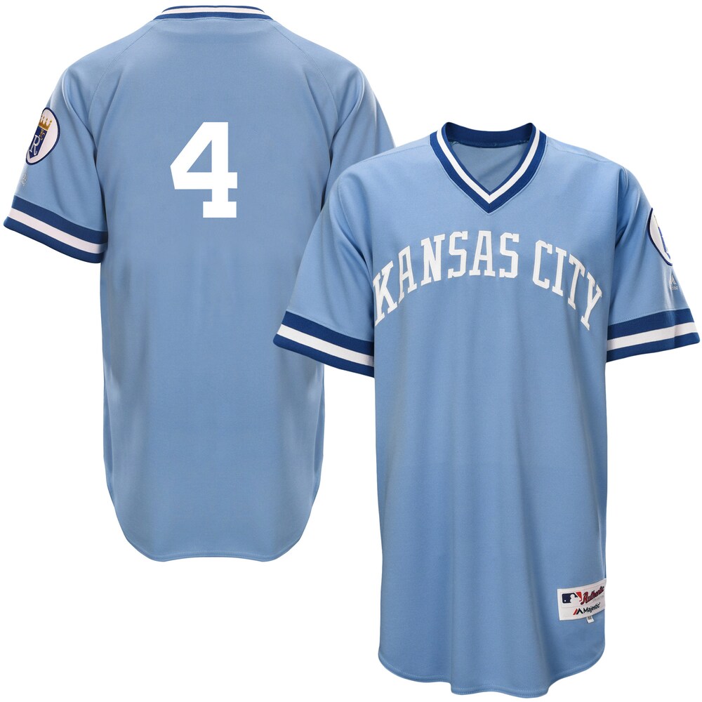 Alex Gordon Kansas City Royals Majestic 1976 Turn Back The Clock Player Jersey - Light Blue
