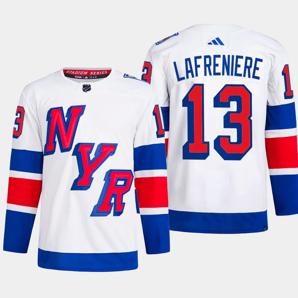 Alexis Lafreniere 13 New York Rangers 2024 Stadium Series Primegreen Men Jersey - White - JS396 